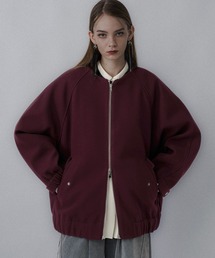 ウーリーテックエリ2WAYミドルブルゾン(HARE)