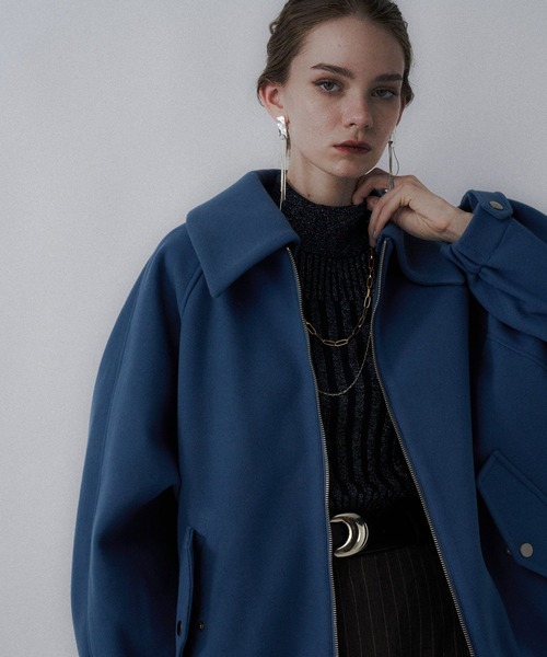 HARE（ハレ）の「ウーリーテックエリ2WAYミドルブルゾン(HARE)（ブルゾン・レディース・ブルー/ボルドー/ブラック・FREE）」の19枚目の写真