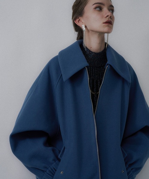 セール】ウーリーテックエリ2WAYミドルブルゾン(HARE)（ブルゾン