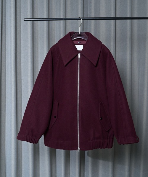 HARE（ハレ）の「ウーリーテックエリ2WAYミドルブルゾン(HARE)（ブルゾン・レディース・ブルー/ボルドー/ブラック・FREE）」の19枚目の写真