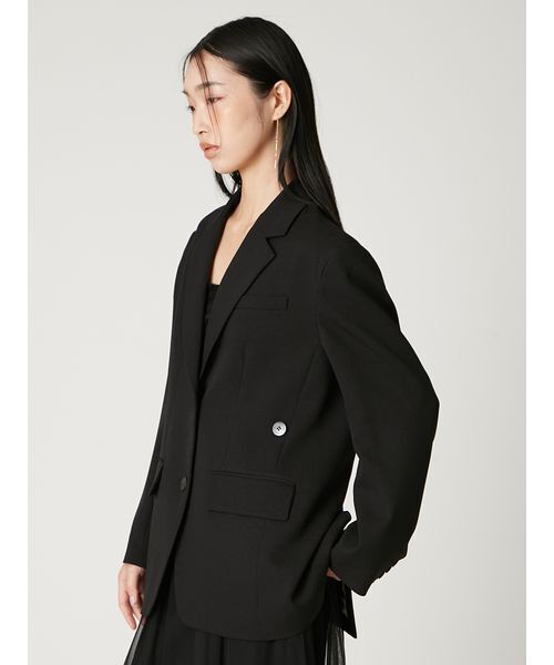 FRAY I.D(フレイアイディー)の「2wayビッグジャケット(テーラードジャケット・レディース・チェック/マルチ/ブラック・0/1)」の6枚目の写真