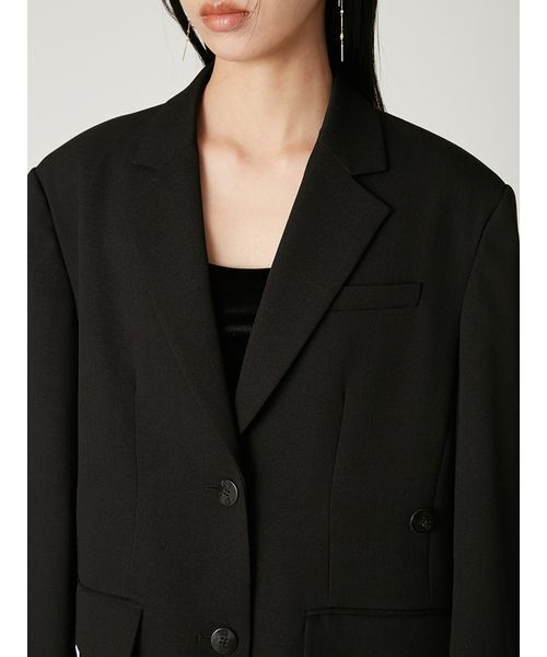 FRAY I.D(フレイアイディー)の「2wayビッグジャケット(テーラードジャケット・レディース・チェック/マルチ/ブラック・0/1)」の7枚目の写真