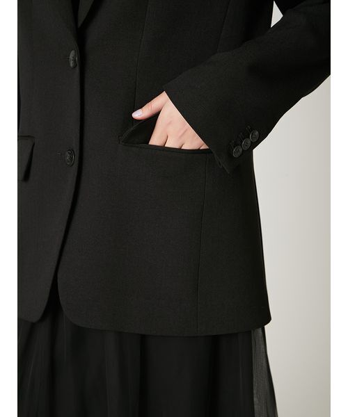 FRAY I.D(フレイアイディー)の「2wayビッグジャケット(テーラードジャケット・レディース・チェック/マルチ/ブラック・0/1)」の9枚目の写真