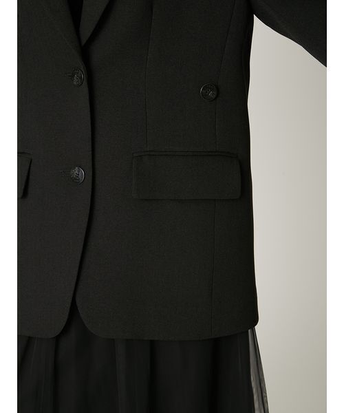 FRAY I.D(フレイアイディー)の「2wayビッグジャケット(テーラードジャケット・レディース・チェック/マルチ/ブラック・0/1)」の10枚目の写真