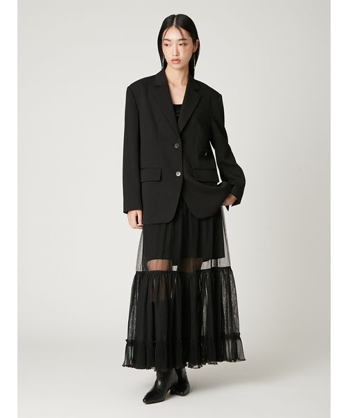 FRAY I.D(フレイアイディー)の「2wayビッグジャケット(テーラードジャケット・レディース・チェック/マルチ/ブラック・0/1)」の13枚目の写真