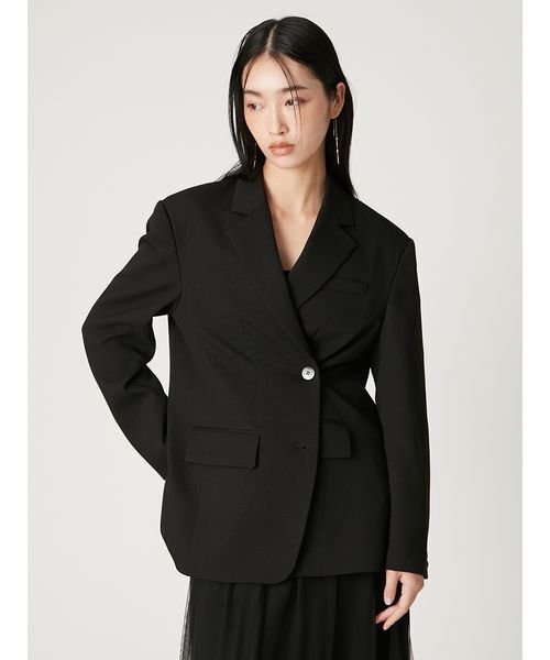 FRAY I.D(フレイアイディー)の「2wayビッグジャケット(テーラードジャケット・レディース・チェック/マルチ/ブラック・0/1)」の15枚目の写真