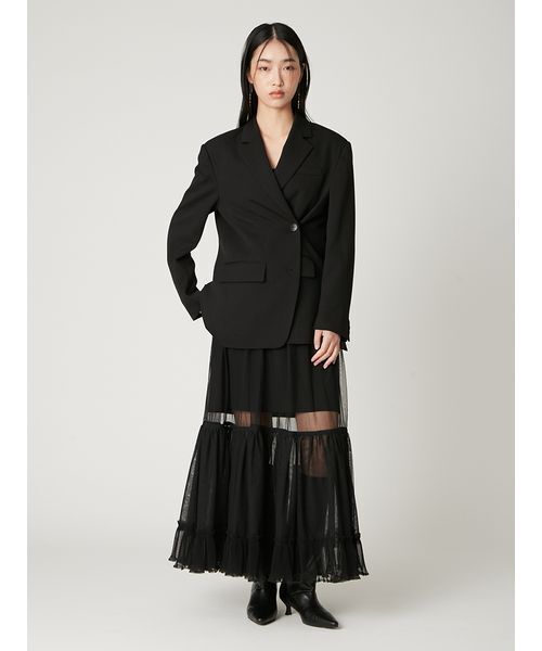 FRAY I.D(フレイアイディー)の「2wayビッグジャケット(テーラードジャケット・レディース・チェック/マルチ/ブラック・0/1)」の17枚目の写真