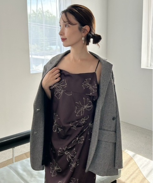 FRAY I.D(フレイアイディー)の「2wayビッグジャケット(テーラードジャケット・レディース・チェック/マルチ/ブラック・0/1)」の20枚目の写真