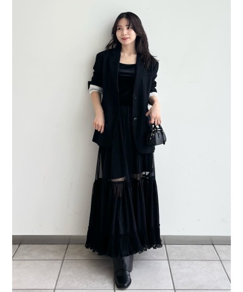 FRAY I.D(フレイアイディー)の「2wayビッグジャケット(テーラードジャケット・レディース・チェック/マルチ/ブラック・0/1)」の22枚目の写真