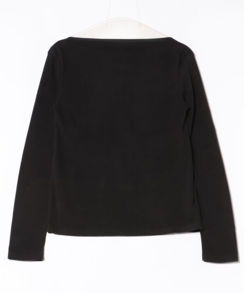 STYLEBLOCK(スタイルブロック)の「マットベロアボートネックプルオーバー(Tシャツ/カットソー・レディース・イエロー/ブラウン/グレイッシュベージュ/ブラック・M)」の2枚目の写真