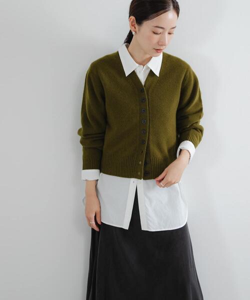 URBAN RESEARCH（アーバンリサーチ）の「ダブルボタンコットンヴィスコースシャツ（シャツ/ブラウス・レディース・ブルー系その他/ブラック/オフホワイト・FREE）」の5枚目の写真