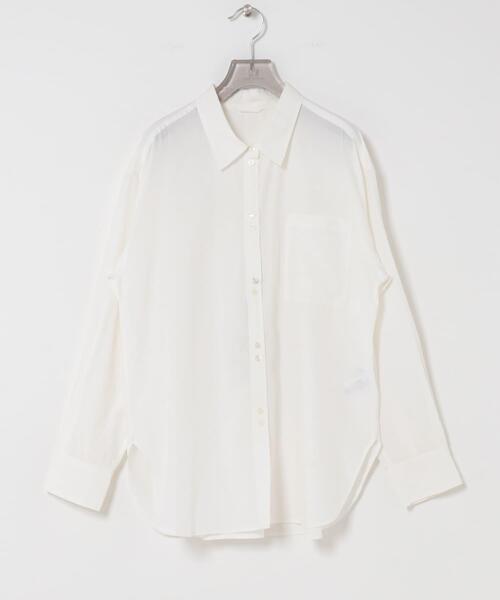 URBAN RESEARCH（アーバンリサーチ）の「ダブルボタンコットンヴィスコースシャツ（シャツ/ブラウス・レディース・ブルー系その他/ブラック/オフホワイト・FREE）」の11枚目の写真