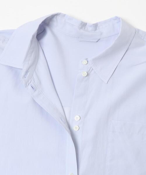 URBAN RESEARCH（アーバンリサーチ）の「ダブルボタンコットンヴィスコースシャツ（シャツ/ブラウス・レディース・ブルー系その他/ブラック/オフホワイト・FREE）」の17枚目の写真