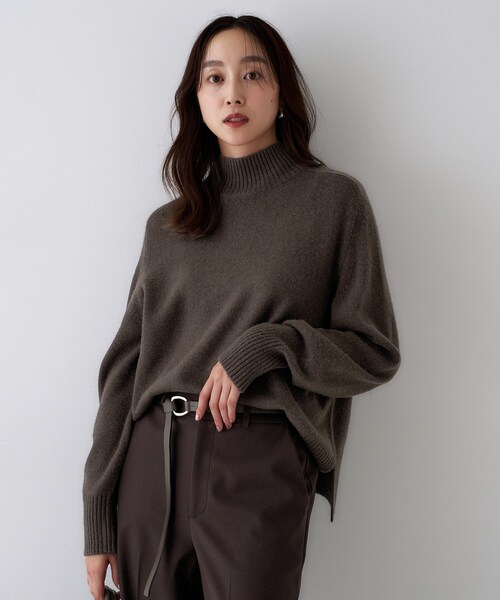セール】【8色展開/洗える】ウールカシミヤ ハイネックニット（ニット