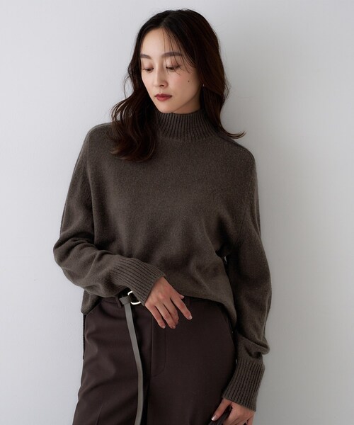 セール】【8色展開/洗える】ウールカシミヤ ハイネックニット（ニット