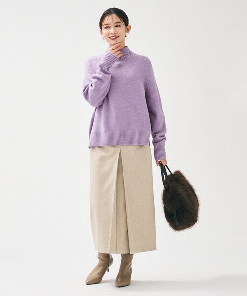 セール】【8色展開/洗える】ウールカシミヤ ハイネックニット（ニット