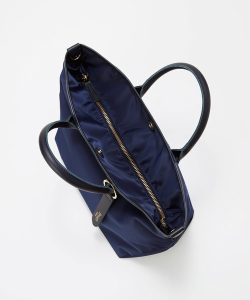 Breath TOPKAPI（ブレストプカピ）の「【Breath TOPKAPI】ナイロン レザーハンドル シンプル ミニ トートバッグ / 軽量（トートバッグ・レディース・ブラック/グレー×ピンク/ネイビー/グレイッシュベージュ・FREE）」の5枚目の写真