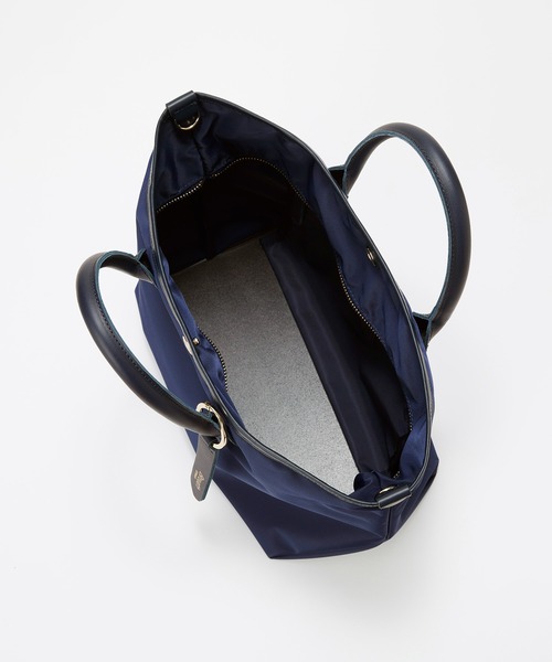 Breath TOPKAPI（ブレストプカピ）の「【Breath TOPKAPI】ナイロン レザーハンドル シンプル ミニ トートバッグ / 軽量（トートバッグ・レディース・ブラック/グレー×ピンク/ネイビー/グレイッシュベージュ・FREE）」の14枚目の写真