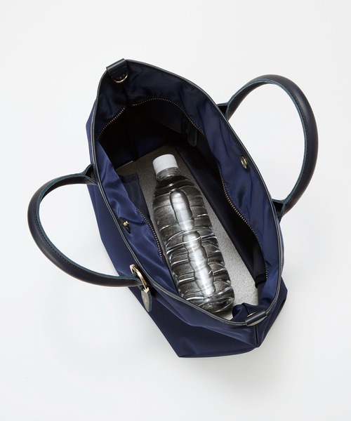 Breath TOPKAPI（ブレストプカピ）の「【Breath TOPKAPI】ナイロン レザーハンドル シンプル ミニ トートバッグ / 軽量（トートバッグ・レディース・ブラック/グレー×ピンク/ネイビー/グレイッシュベージュ・FREE）」の11枚目の写真
