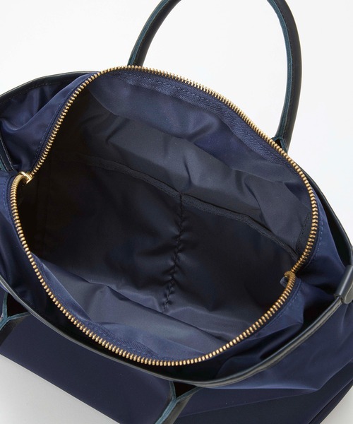 Breath TOPKAPI（ブレストプカピ）の「【Breath TOPKAPI】ナイロン レザーハンドル シンプル ミニ トートバッグ / 軽量（トートバッグ・レディース・ブラック/グレー×ピンク/ネイビー/グレイッシュベージュ・FREE）」の16枚目の写真