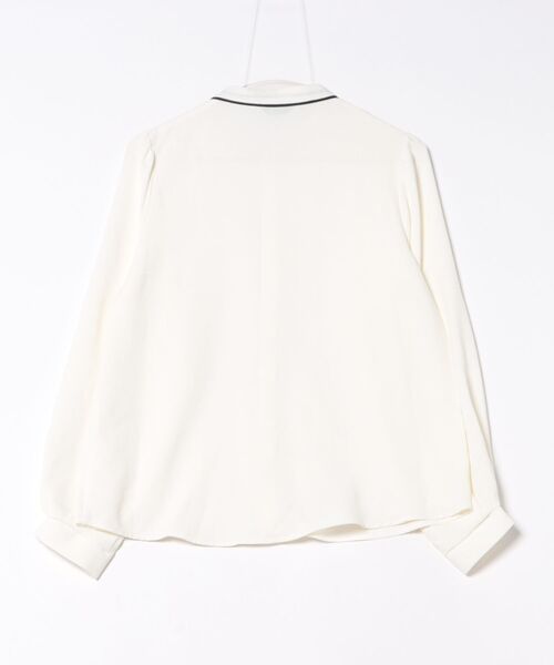 INTERPLANET（インタープラネット）の「【UV・接触冷感】ポーラ配色ゴールドピンブラウス（シャツ/ブラウス・レディース・ブラック/ベージュ/オフホワイト・FREE）」の4枚目の写真