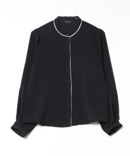 INTERPLANET（インタープラネット）の「【UV・接触冷感】ポーラ配色ゴールドピンブラウス（シャツ/ブラウス・レディース・ブラック/ベージュ/オフホワイト・FREE）」の6枚目の写真