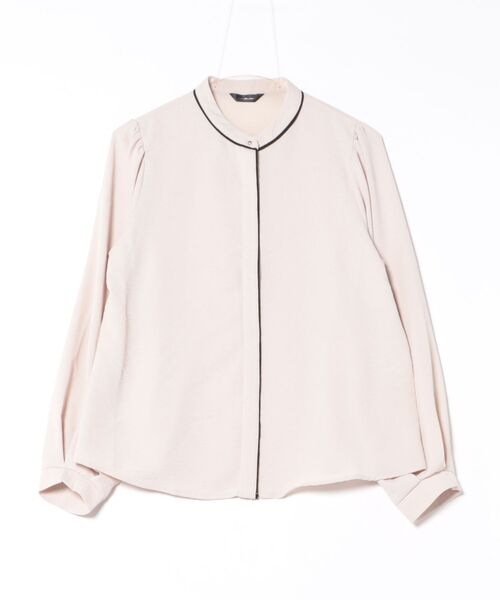 INTERPLANET（インタープラネット）の「【UV・接触冷感】ポーラ配色ゴールドピンブラウス（シャツ/ブラウス・レディース・ブラック/ベージュ/オフホワイト・FREE）」の7枚目の写真