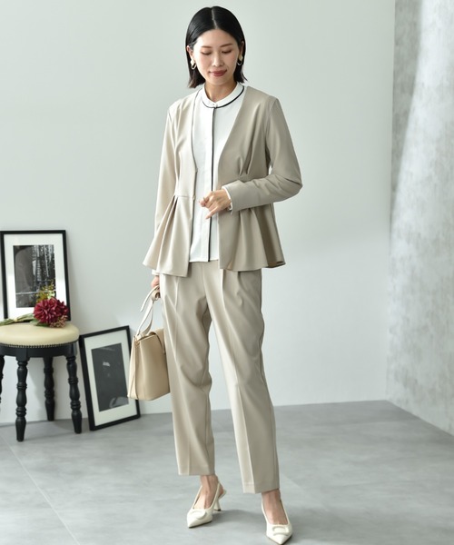 INTERPLANET（インタープラネット）の「【UV・接触冷感】ポーラ配色ゴールドピンブラウス（シャツ/ブラウス・レディース・ブラック/ベージュ/オフホワイト・FREE）」の17枚目の写真