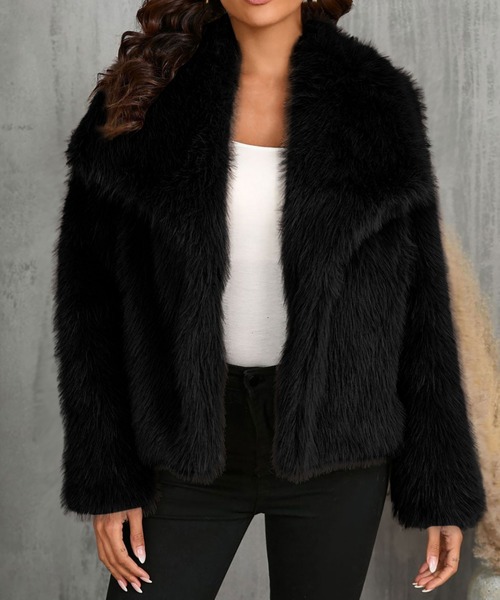 ENLIKE（エンリケ）の「フェイクファーボリュームジャケット（その他アウター・レディース・ブラウン/ブラック/アイボリー・FREE）」の11枚目の写真