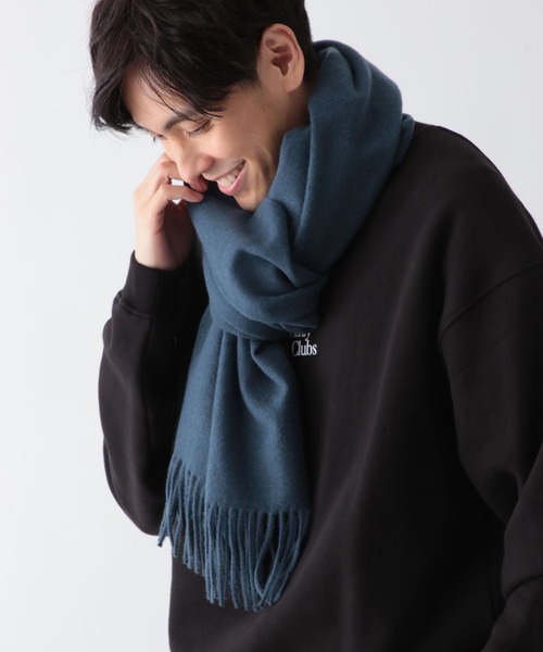 GLOBAL WORK(グローバルワーク)の「ファインタッチマフラー/593189(マフラー・メンズ・ブルー/チャコールグレー/スカイブルー/ブラック/ライトグレー・FREE)」の4枚目の写真