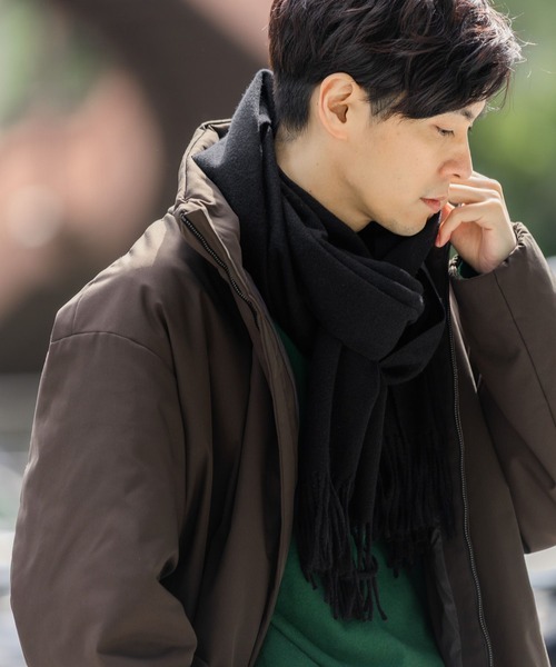 GLOBAL WORK(グローバルワーク)の「ファインタッチマフラー/593189(マフラー・メンズ・ブルー/チャコールグレー/スカイブルー/ブラック/ライトグレー・FREE)」の2枚目の写真