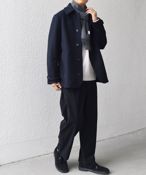 SHIPS any（シップス エニィ）の「SHIPS any: カシミヤ ソリッド マフラー 25AW（マフラー・メンズ・ブラック/オフホワイト/ナチュラル/グレー/ブルー/ダークグレー/ネイビー/ブラウン/レッド・ONE SIZE）」の16枚目の写真