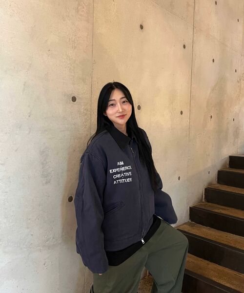 AECA(エイカ)の「AECA VINTAGE PIGMENT WORK JACKET-NAVY(デニムジャケット・レディース・その他・MEDIUM/LARGE/SMALL)」の7枚目の写真