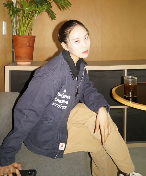 AECA(エイカ)の「AECA VINTAGE PIGMENT WORK JACKET-NAVY(デニムジャケット・レディース・その他・MEDIUM/LARGE/SMALL)」の5枚目の写真
