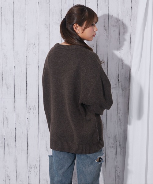GORGE（ゴージ）の「《ロゴ刺繍×フルーツモチーフ》レディース ニット プルオーバー 秋冬（ニット/セーター・レディース・ネイビー/ブラウン/アイボリー/ブラック・F）」の18枚目の写真