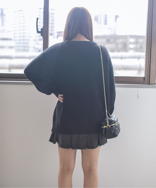 GORGE（ゴージ）の「《ロゴ刺繍×フルーツモチーフ》レディース ニット プルオーバー 秋冬（ニット/セーター・レディース・ネイビー/ブラウン/アイボリー/ブラック・F）」の11枚目の写真