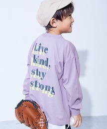 devirock（デビロック）の「綿100% デビラボ BIGシルエット プリント袖リブ 長袖Tシャツ（Tシャツ/カットソー）」