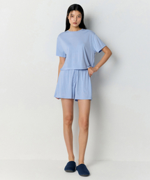 MUSINSA STANDARD WOMAN（ムシンサスタンダードウーマン）の「Women's Modal Half Loungewear Set [Light Blue]（ルームウェア/パジャマ）」