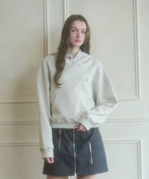 SALT AND CHOCOLATE（ソルトアンドチョコレート）の「Button point semi-crop hoodie beige 4W2414001（パーカー）」