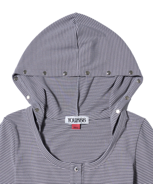 YOUHEE（ユヒ）の「STUD DETAILED HOODIE LONG SLEEVE GREY（パーカー・レディース・その他・SMALL/MEDIUM）」の10枚目の写真