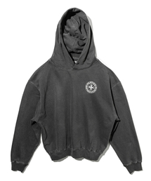 PUNCH DRUNK PARTIES（パンチドランクパーティーズ）の「Circle Logo Garment Dyed Hoodie (CHARCOAL)（パーカー）」