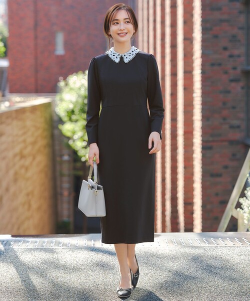 ANY SIS（エニィスィス）の「セレモニーダブルクロス ワンピース（ワンピース・レディース・ネイビー系・LARGE/MEDIUM/SMALL）」の2枚目の写真