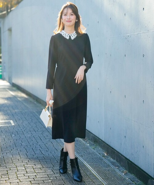 ANY SIS（エニィスィス）の「セレモニーダブルクロス ワンピース（ワンピース・レディース・ネイビー系・LARGE/MEDIUM/SMALL）」の5枚目の写真