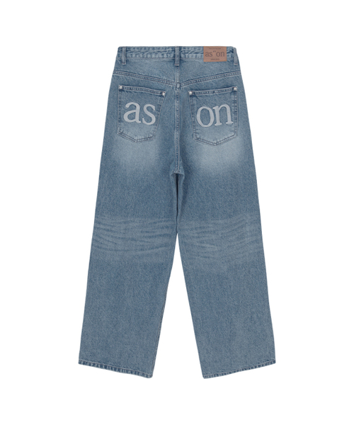 ASON(アズオン)の「DUSK DENIM PANTS / LIGHT-BLUE(デニムパンツ・レディース・その他・MEDIUM/SMALL)」の3枚目の写真