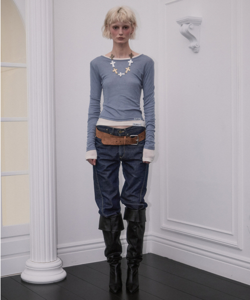ROSEFRANTZ（ロゼフランツ）の「Essential Layered Long Sleeve [Warm Blue]（Tシャツ/カットソー・レディース・ブルーグレー・OS）」の2枚目の写真