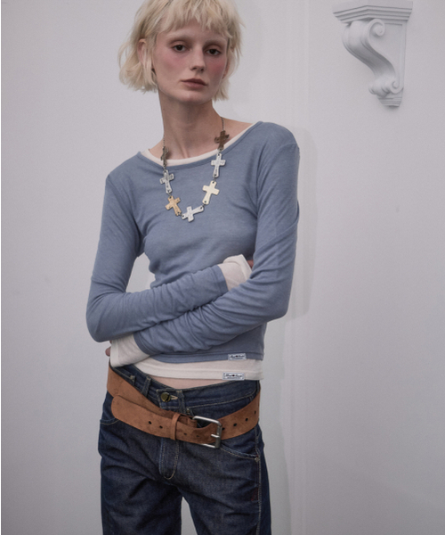 ROSEFRANTZ（ロゼフランツ）の「Essential Layered Long Sleeve [Warm Blue]（Tシャツ/カットソー・レディース・ブルーグレー・OS）」の5枚目の写真