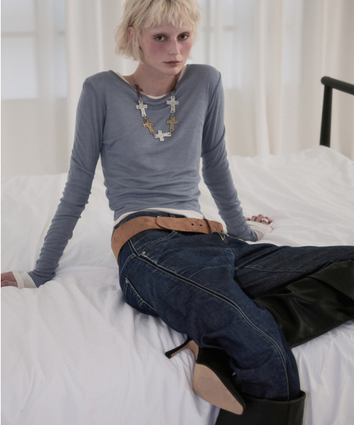 ROSEFRANTZ（ロゼフランツ）の「Essential Layered Long Sleeve [Warm Blue]（Tシャツ/カットソー・レディース・ブルーグレー・OS）」の6枚目の写真