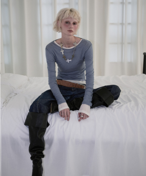 ROSEFRANTZ（ロゼフランツ）の「Essential Layered Long Sleeve [Warm Blue]（Tシャツ/カットソー・レディース・ブルーグレー・OS）」の7枚目の写真