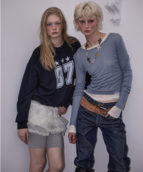 ROSEFRANTZ（ロゼフランツ）の「Essential Layered Long Sleeve [Warm Blue]（Tシャツ/カットソー・レディース・ブルーグレー・OS）」の9枚目の写真