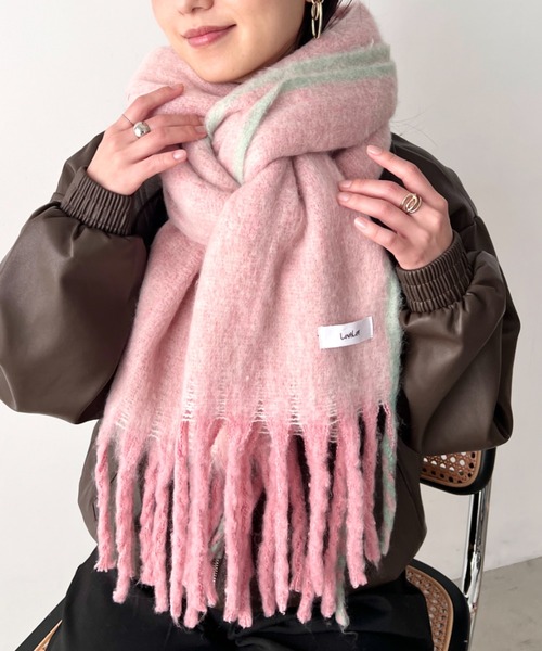 セール】【動画あり】【UNISEX】全7色 ニュアンスカラーマフラー